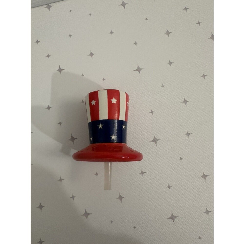 Nora Fleming Uncle Sam Hat Retired Signed NF Initials Patriotic USA EUC